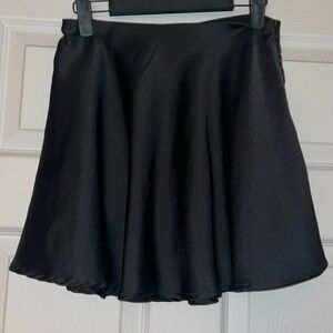 Satin mini skirt